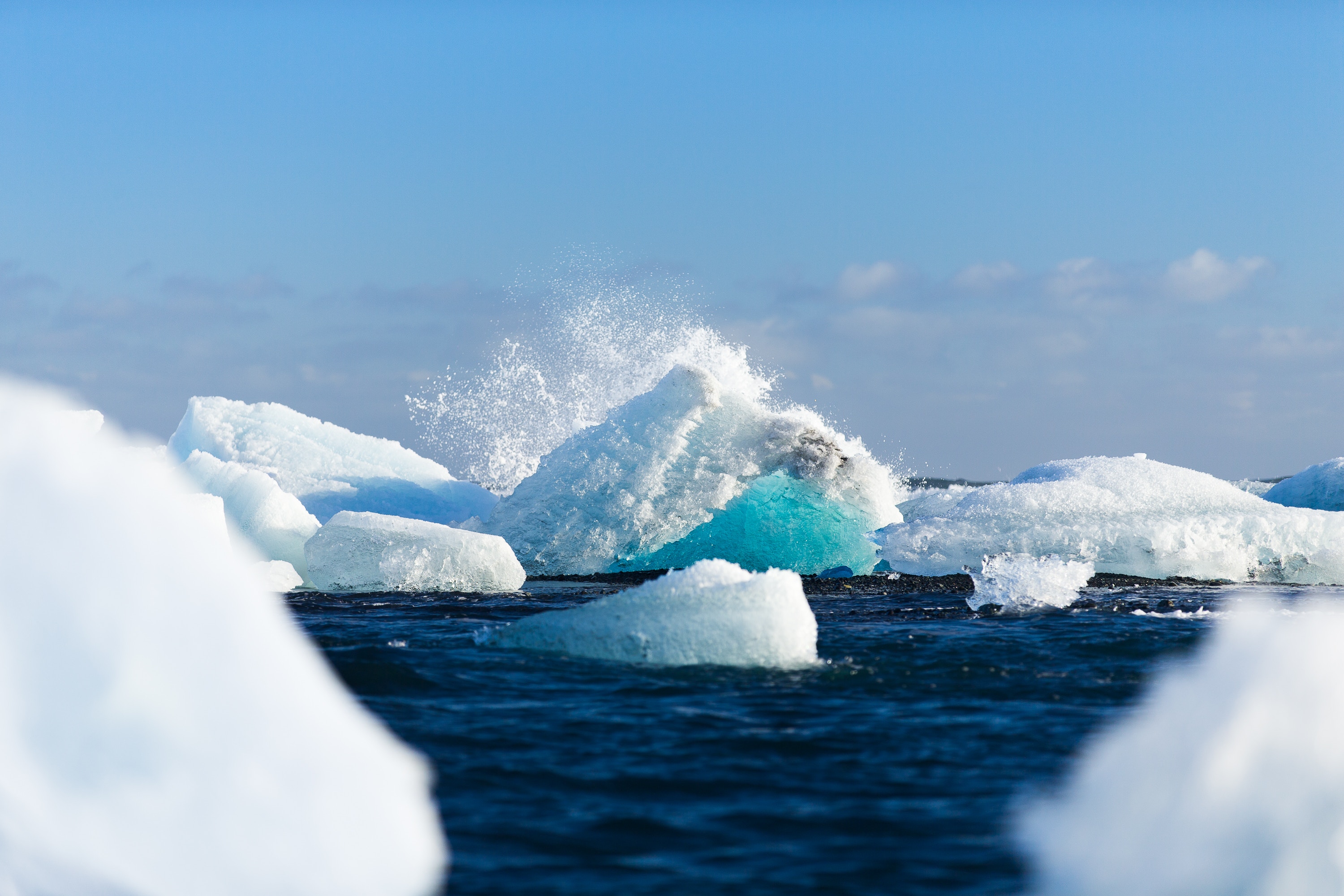 Glacial ice and polar landscape